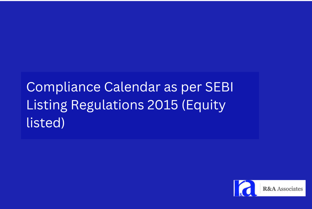 Compliance Calendar as per SEBI Listing Regulations 2015 (Equity listed) for the quarter ended on 31st December, 2015